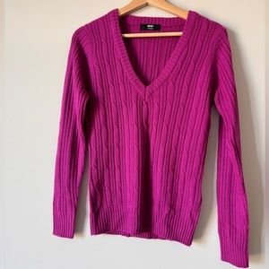 Purple Cable Sweater